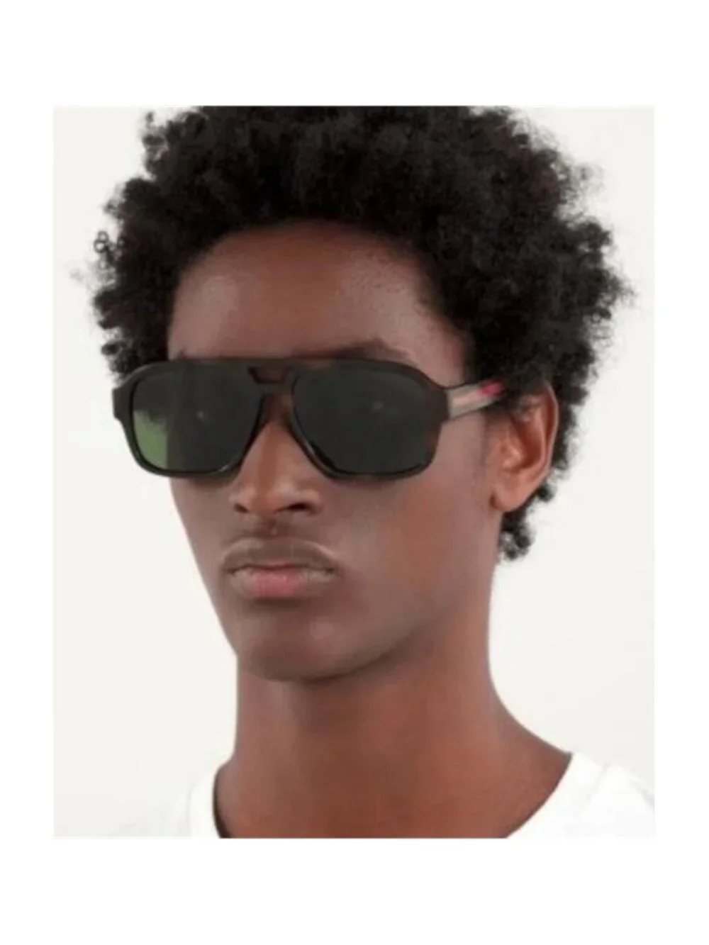 Gucci Tortoise Shell Sunglasses with Green Lenses GG0925s 002